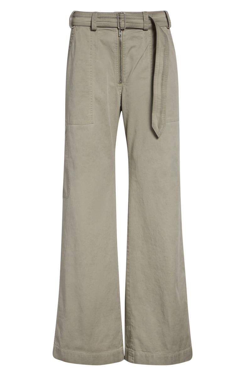 Acne Studios Parko Belted Cotton Stretch Gabardine Wide Leg Pants, Alternate, color, Clay Beige