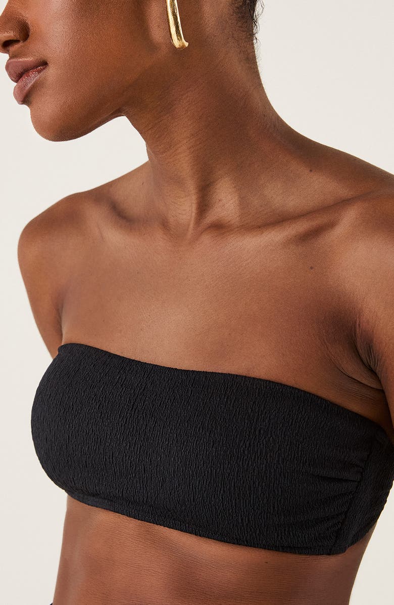 ViX Paula Hermanny Rosie Bandeau Bikini Top, Alternate, color, Black