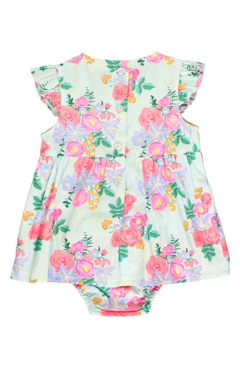 RuffleButts Floral Ruffle Skirted Romper, Alternate, color, 