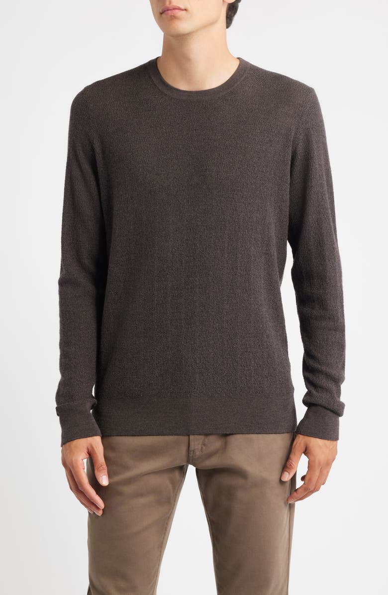 Robert Barakett Watertown Merino Wool Sweater, Main, color, Brown