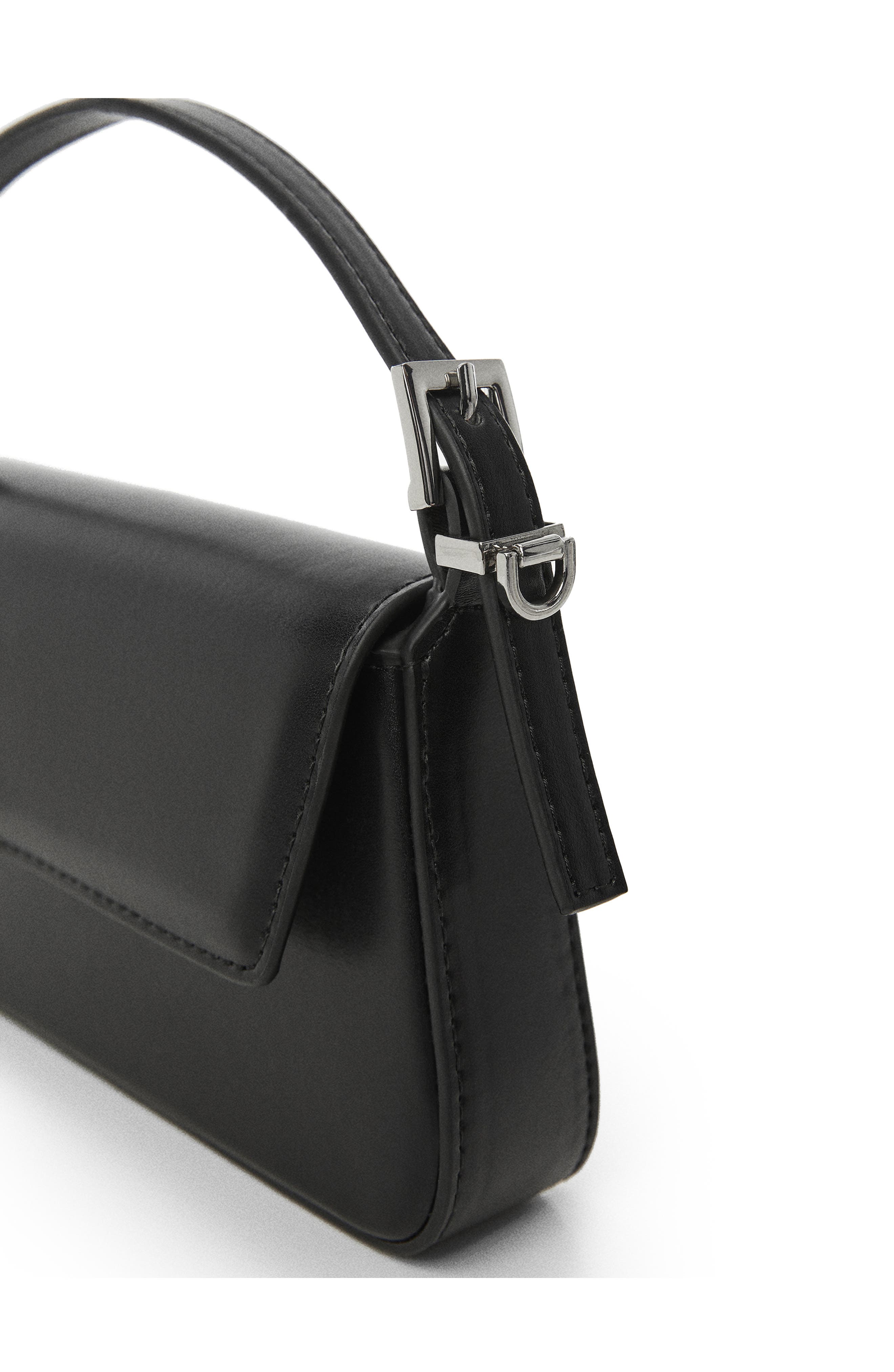 MANGO Faux Leather Top Handle Bag, Alternate, color, 