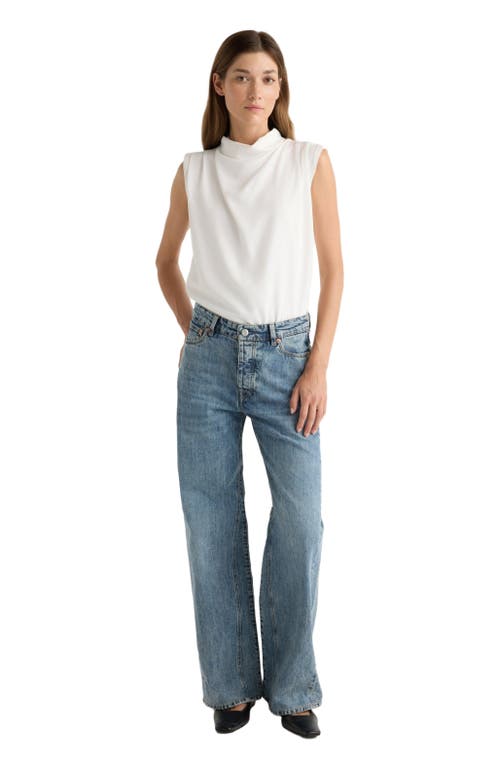 Modern Citizen Allegra Gathered-Neck Sleeveless Blouse in Ivory at Nordstrom, Size Large