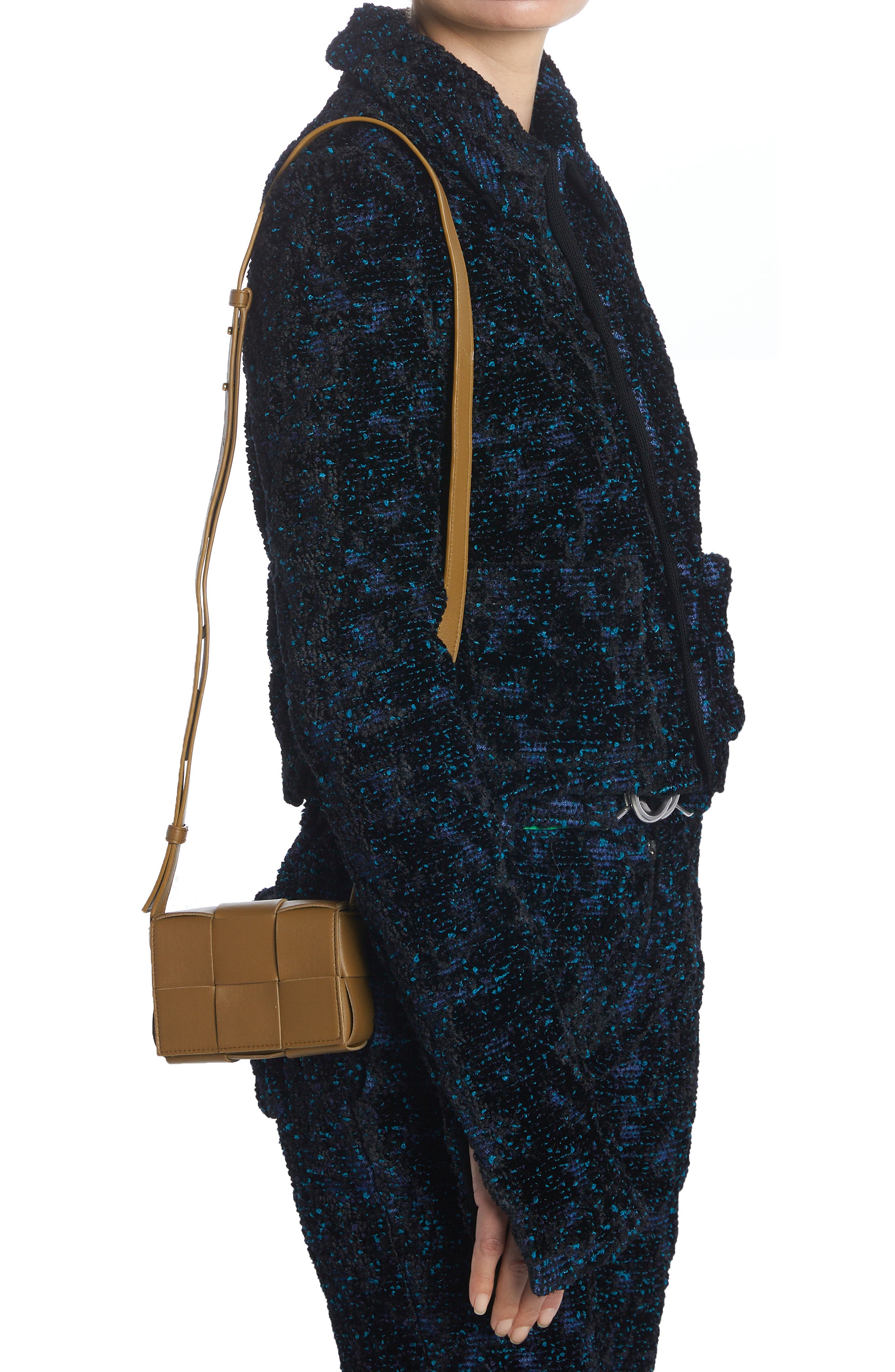 Bottega Veneta Mini Cassette Intrecciato Leather Crossbody Bag, Alternate, color, 