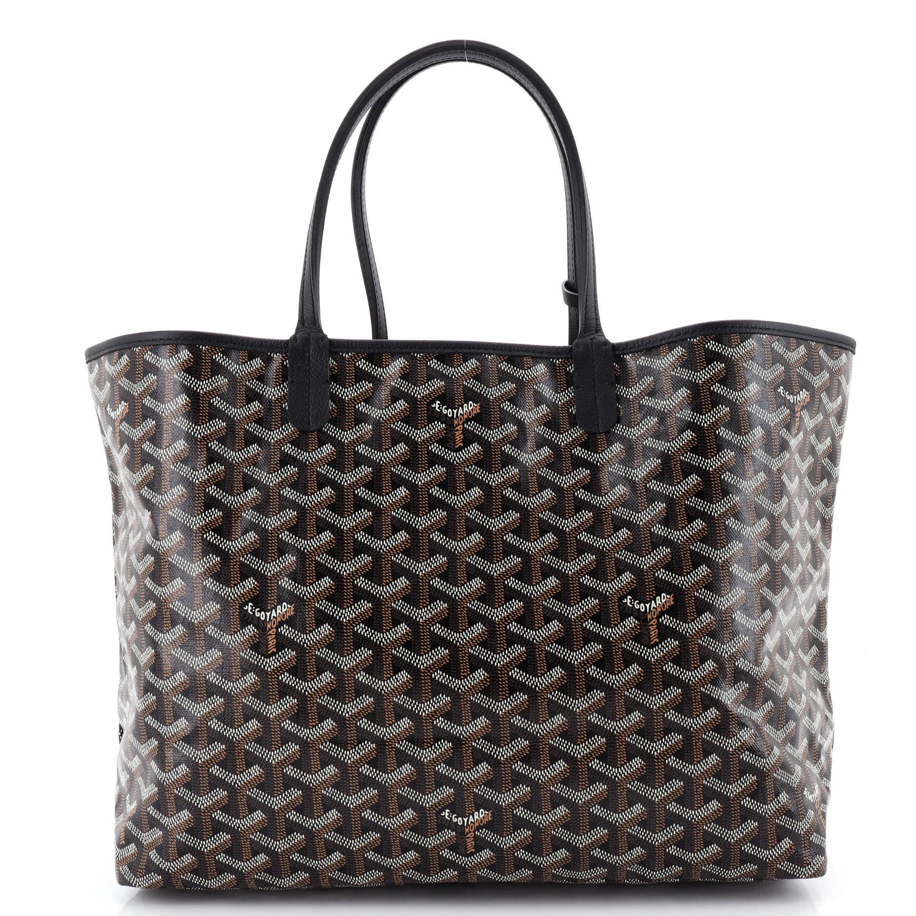 Pre-Owned Goyard Saint Louis Tote Coated Canvas PM, Main, color, Black