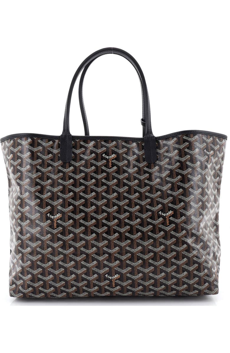 Pre-Owned Goyard Saint Louis Tote Coated Canvas PM, Main, color, Black