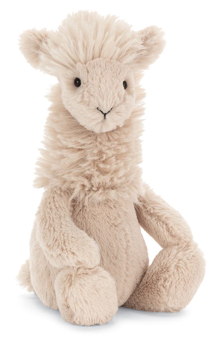Jellycat Medium Bashful Llama Stuffed Animal, Main, color,
