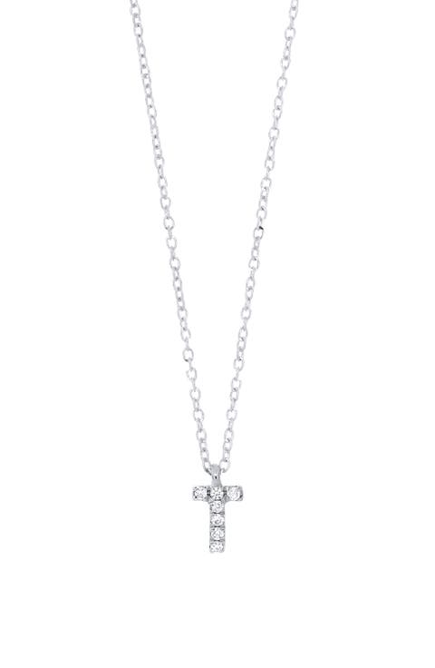 Icon Diamond Initial Pendant Necklace