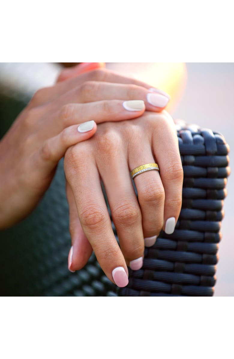 Julianna B. Cubic Zirconia Eternity Textured Band 14k, Alternate, color, 