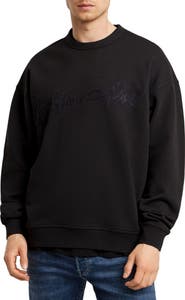 G-STAR Chenille G-Script Loose Organic Cotton Crewneck Sweatshirt