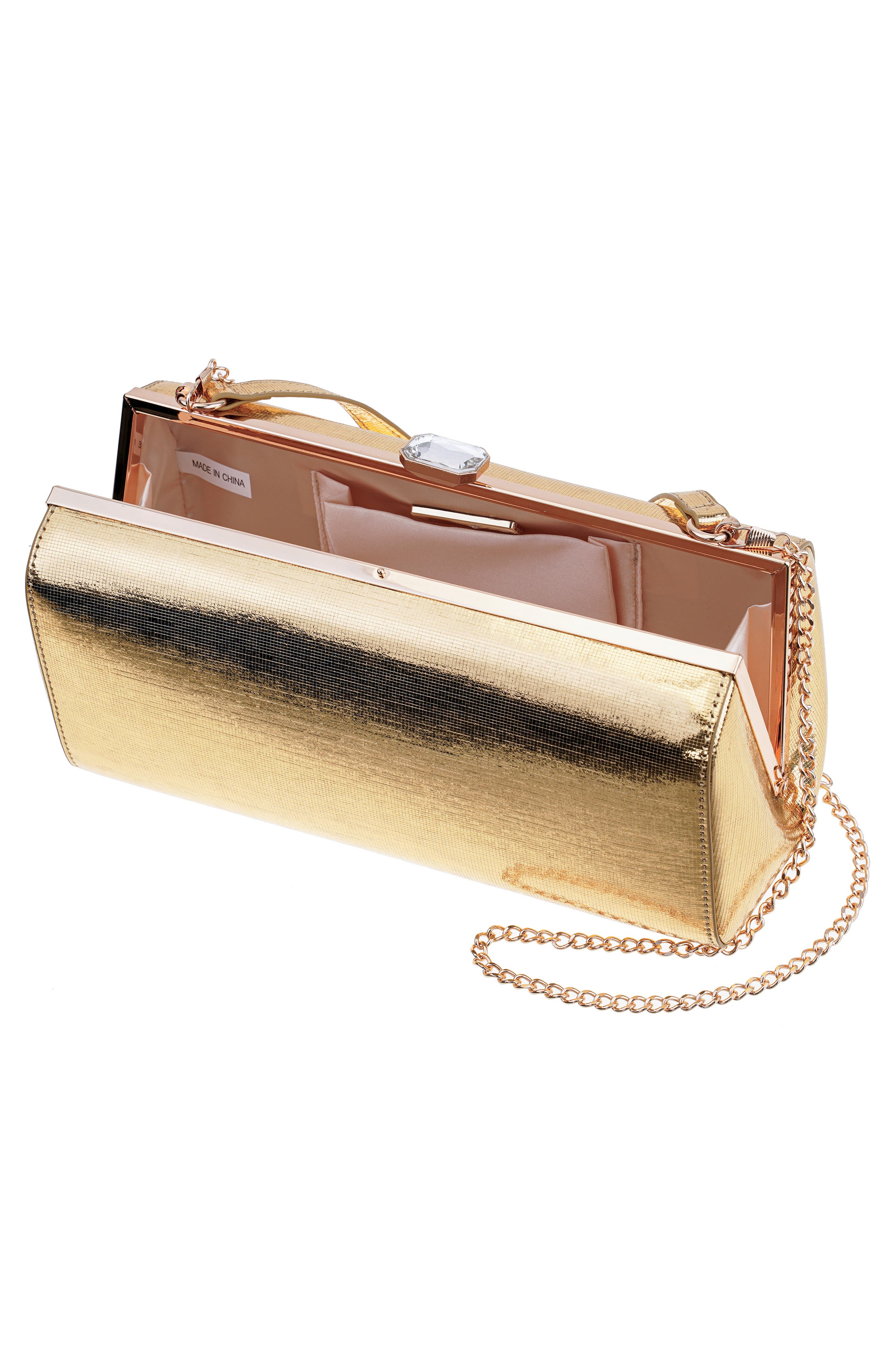 Delsie-D Clutch, Alternate, color, GOLD