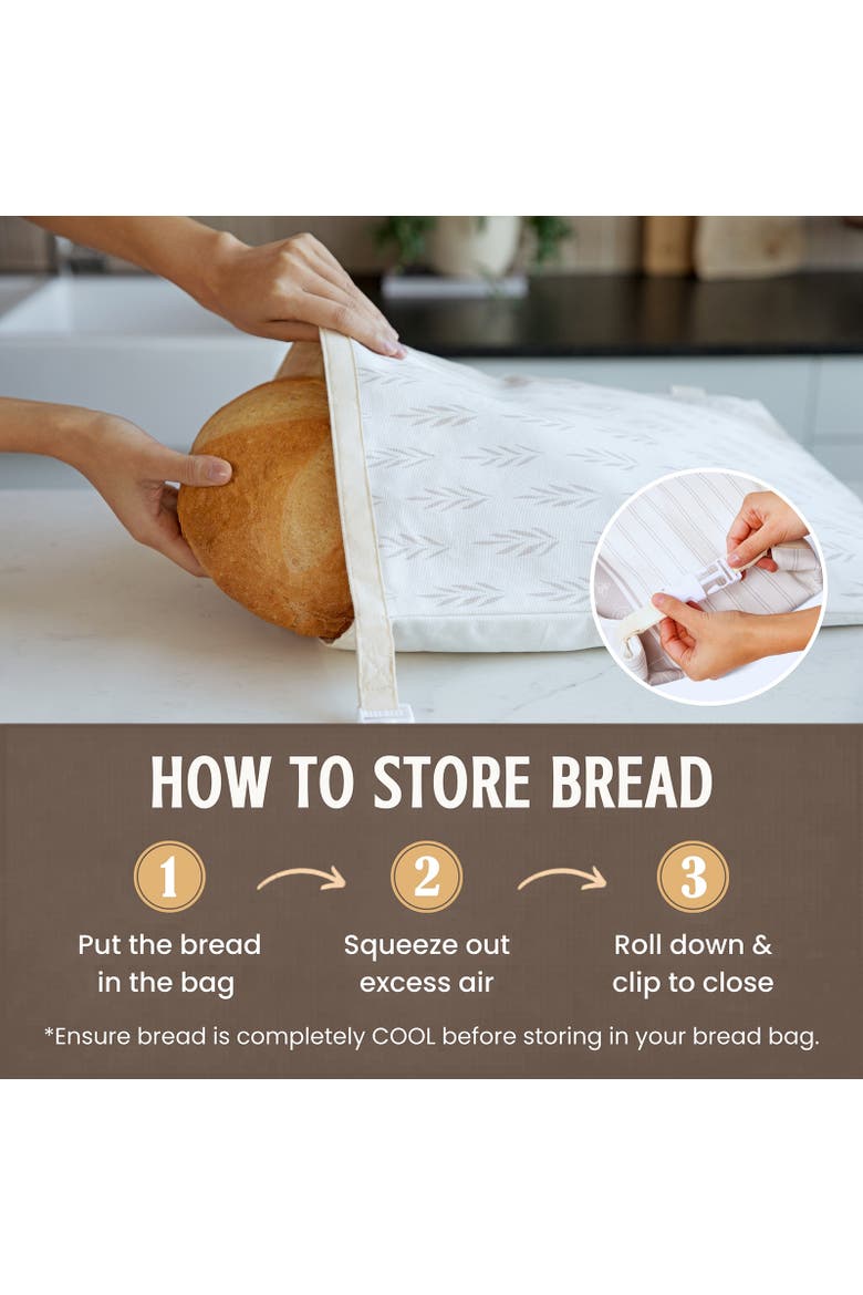Beeswax Bread Bags, Set of 2, Reusable Organic Cotton, 13"x17", Alternate, color, Gray
