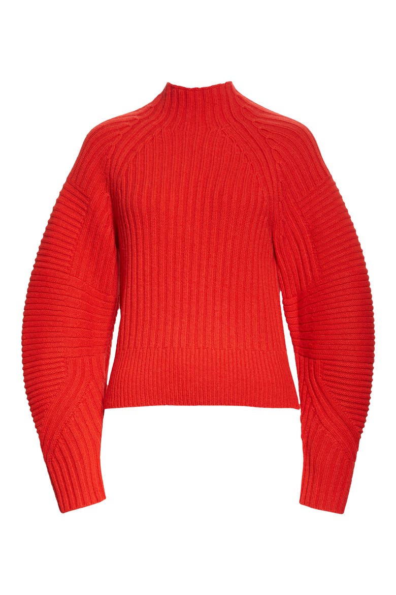 Oakes Mock Neck Merino Wool Sweater, Alternate, color, BATTLERED