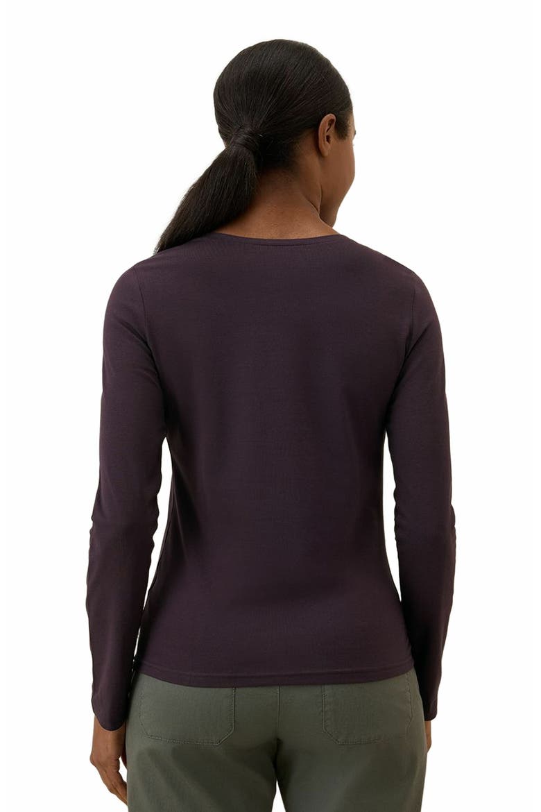 Luxe Stretch Jersey Slim Long Sleeve Tee, Alternate, color, Plum