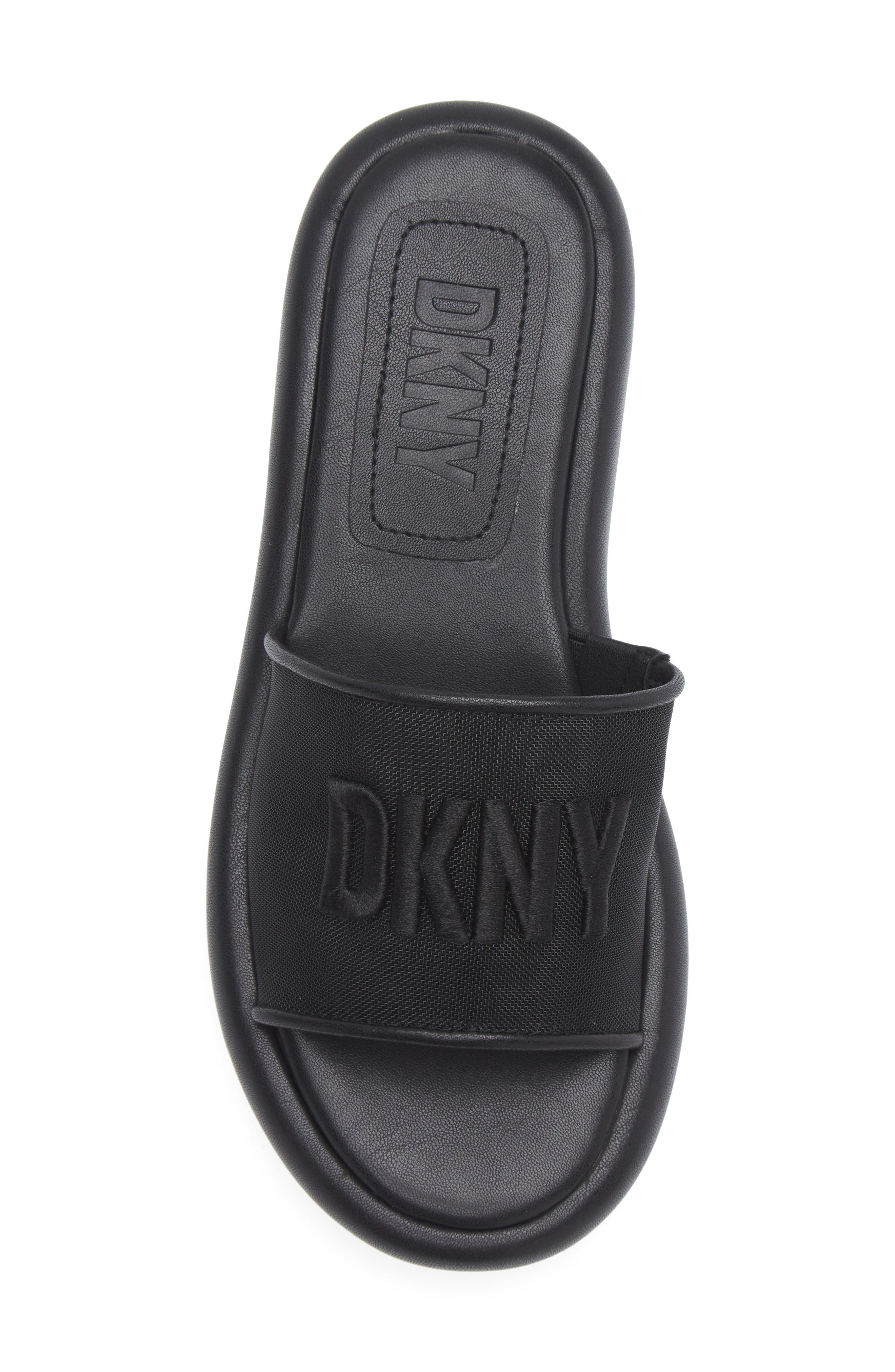 DKNY Odina Platform Slide Sandal, Alternate, color, Black