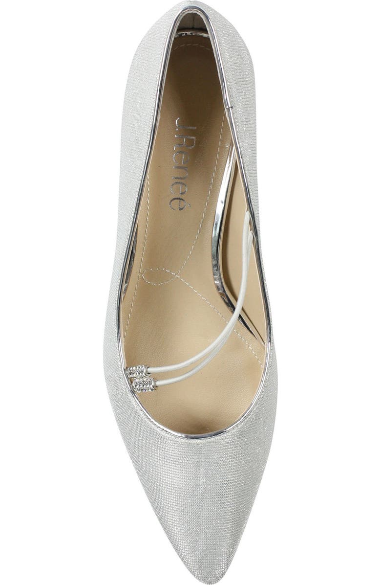 J. Reneé Idenah Pointed Toe Pump, Alternate, color, Silver Glitter Fabric