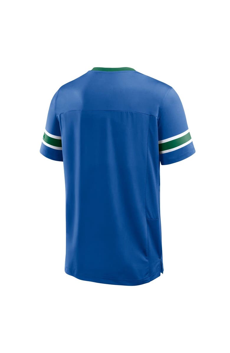 FANATICS Men's Fanatics Royal Seattle Seahawks Hometown Premium Hashmark V-Neck T-Shirt, Alternate, color, Royal