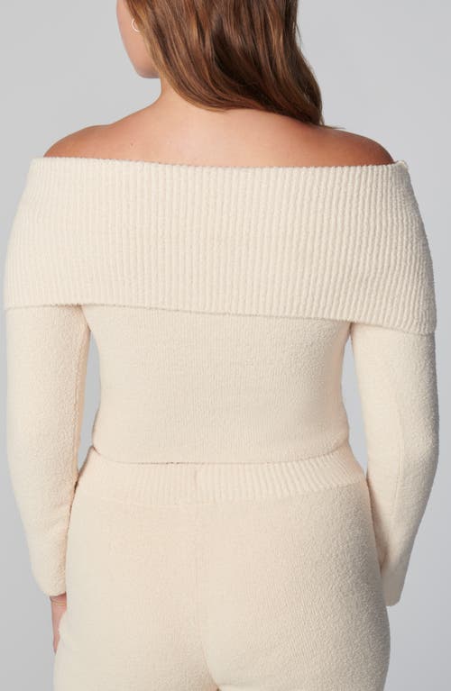 Florence By Mills Off The Shoulder Long Sleeve Sweater In Neutral