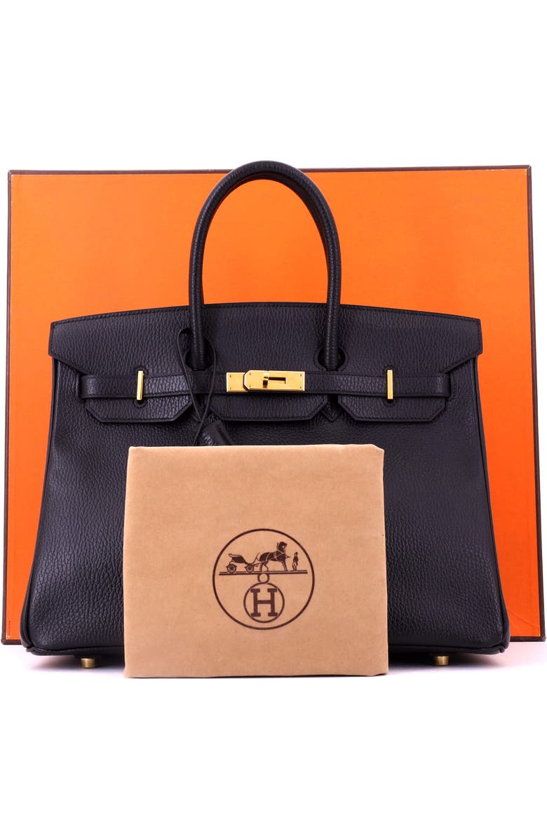 Pre-Owned Hermes Birkin Handbag Black Ardennes with Gold Hardware 35, Alternate, color, Noir