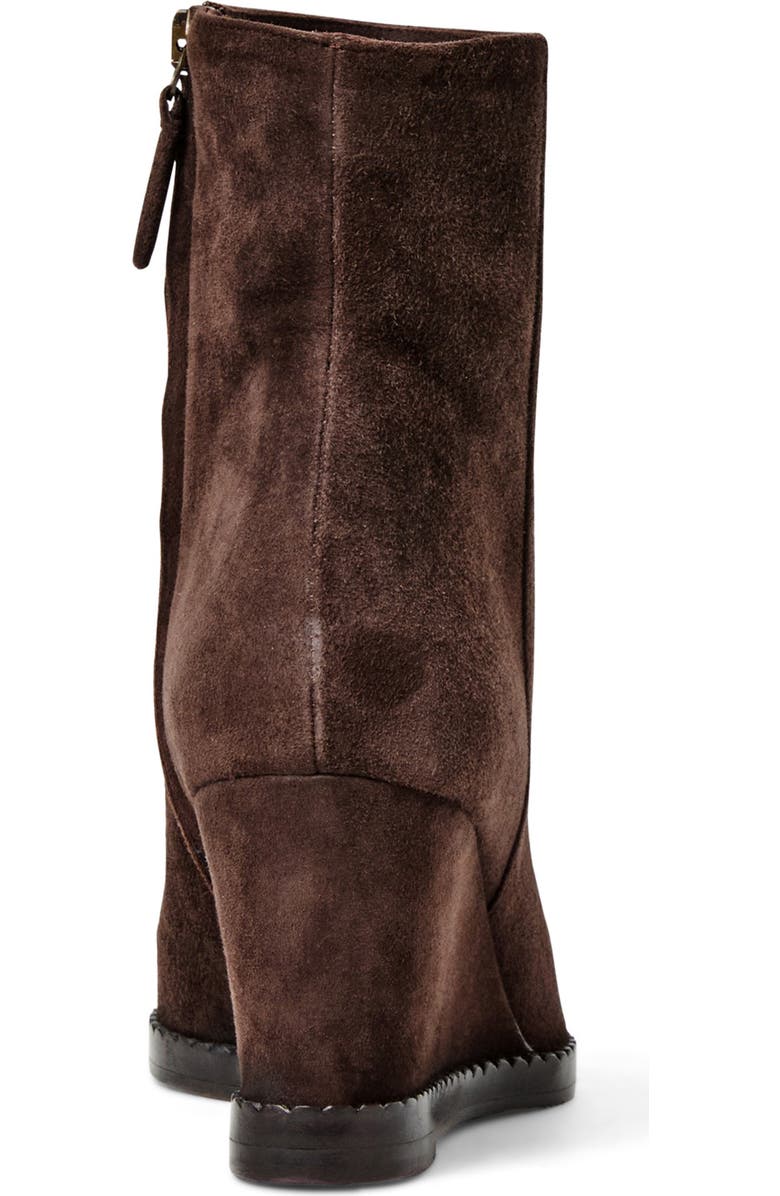 Bruno Magli Opera Wedge Bootie, Alternate, color, Dark Brown Suede