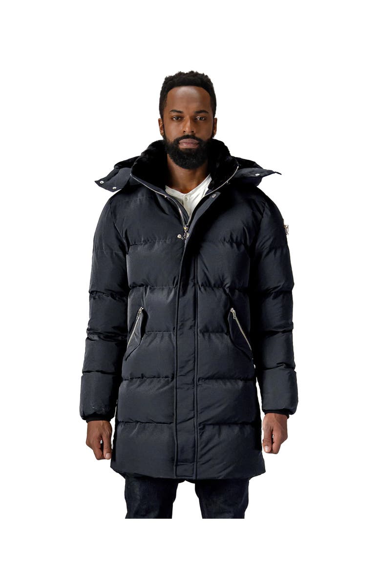 Men's Penguin Long Length Quilted Coat, Main, color, BLACK DIAMOND