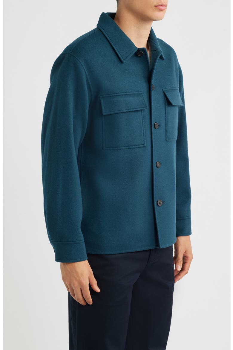 Clyfford Wool & Cashmere Shirt Jacket, Alternate, color, GALAXY