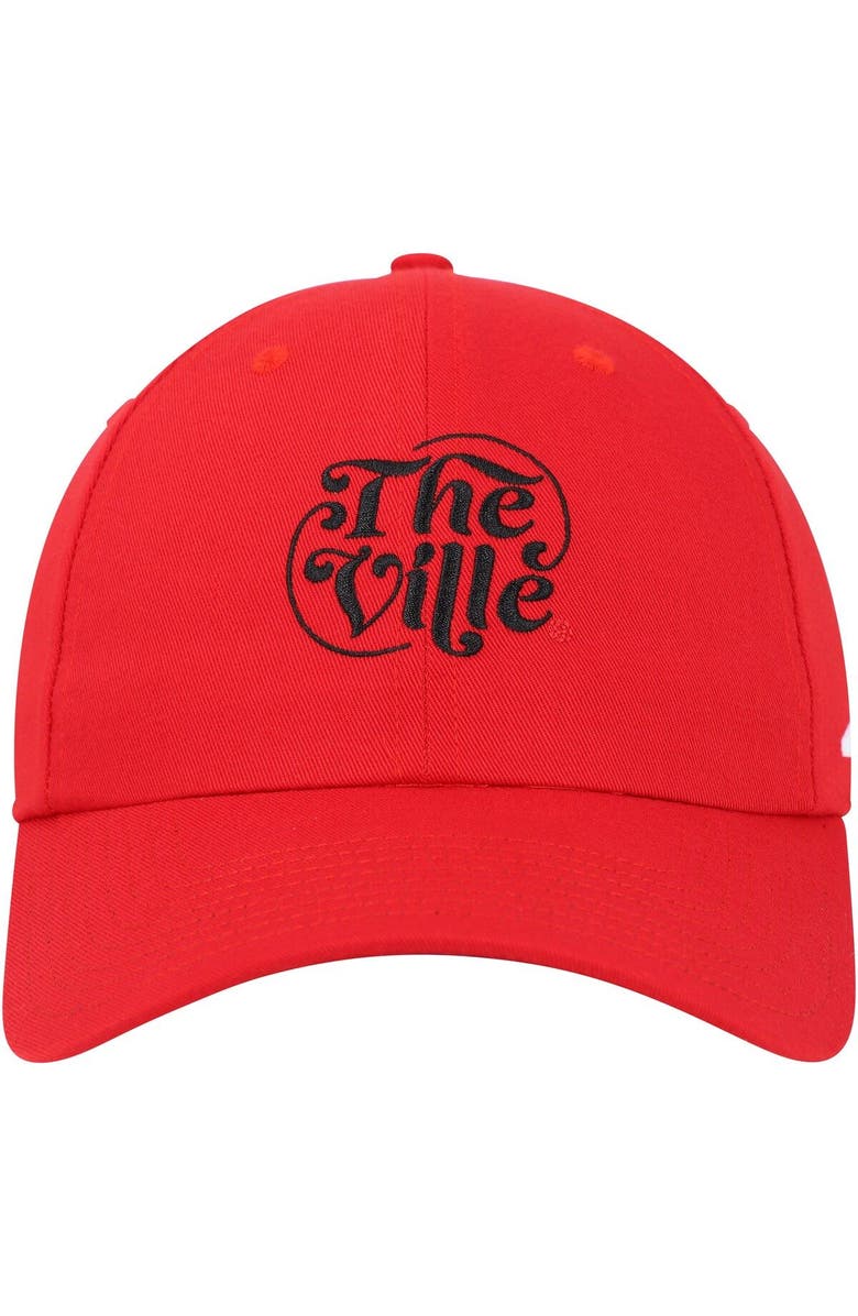 adidas Men's adidas Red Louisville Cardinals Slouch Adjustable Hat, Alternate, color, 