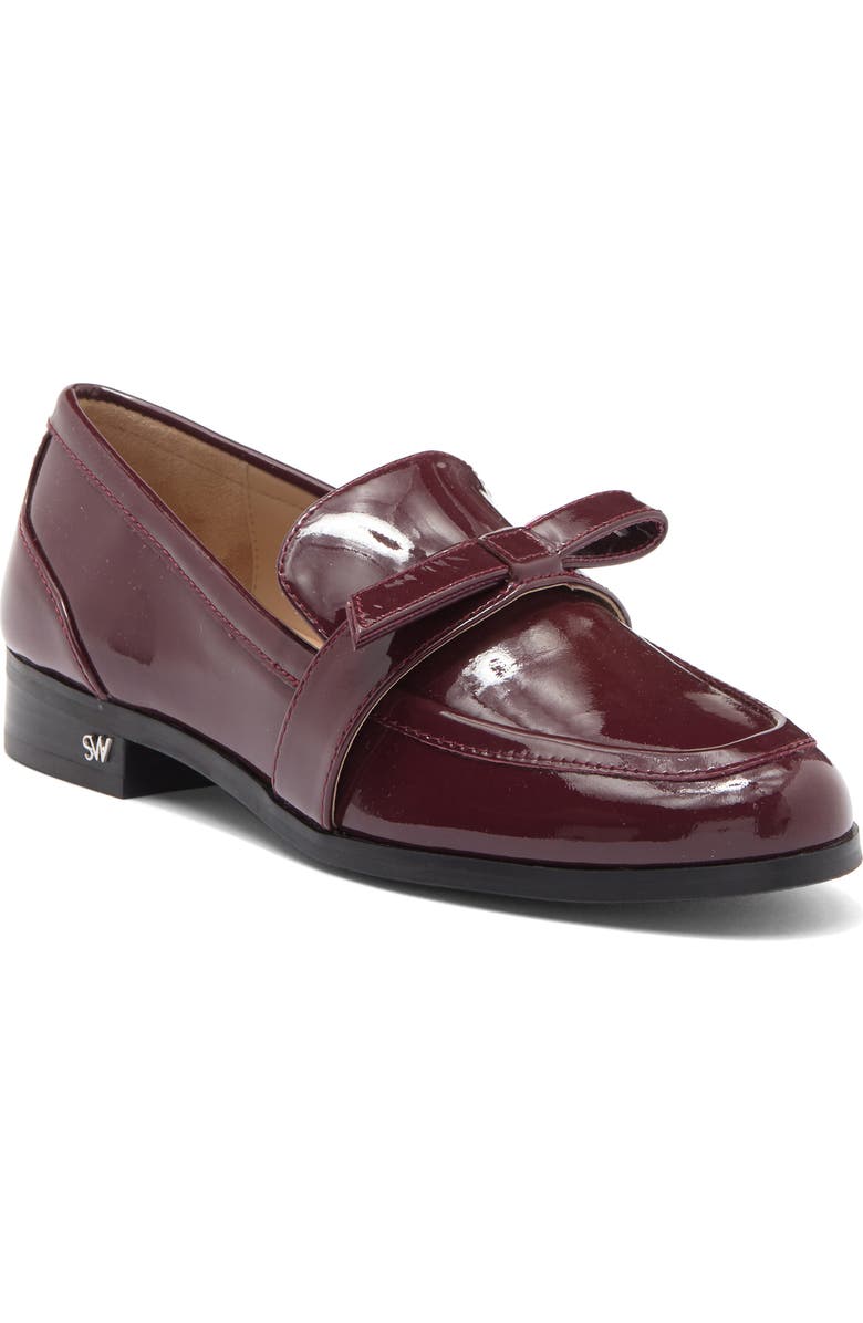 Stuart Weitzman Emma Bow Loafer, Main, color, Cabernet