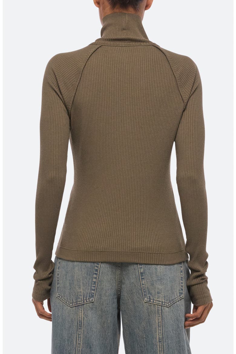 Layered Rib Turtleneck Top, Alternate, color, KALAMATA