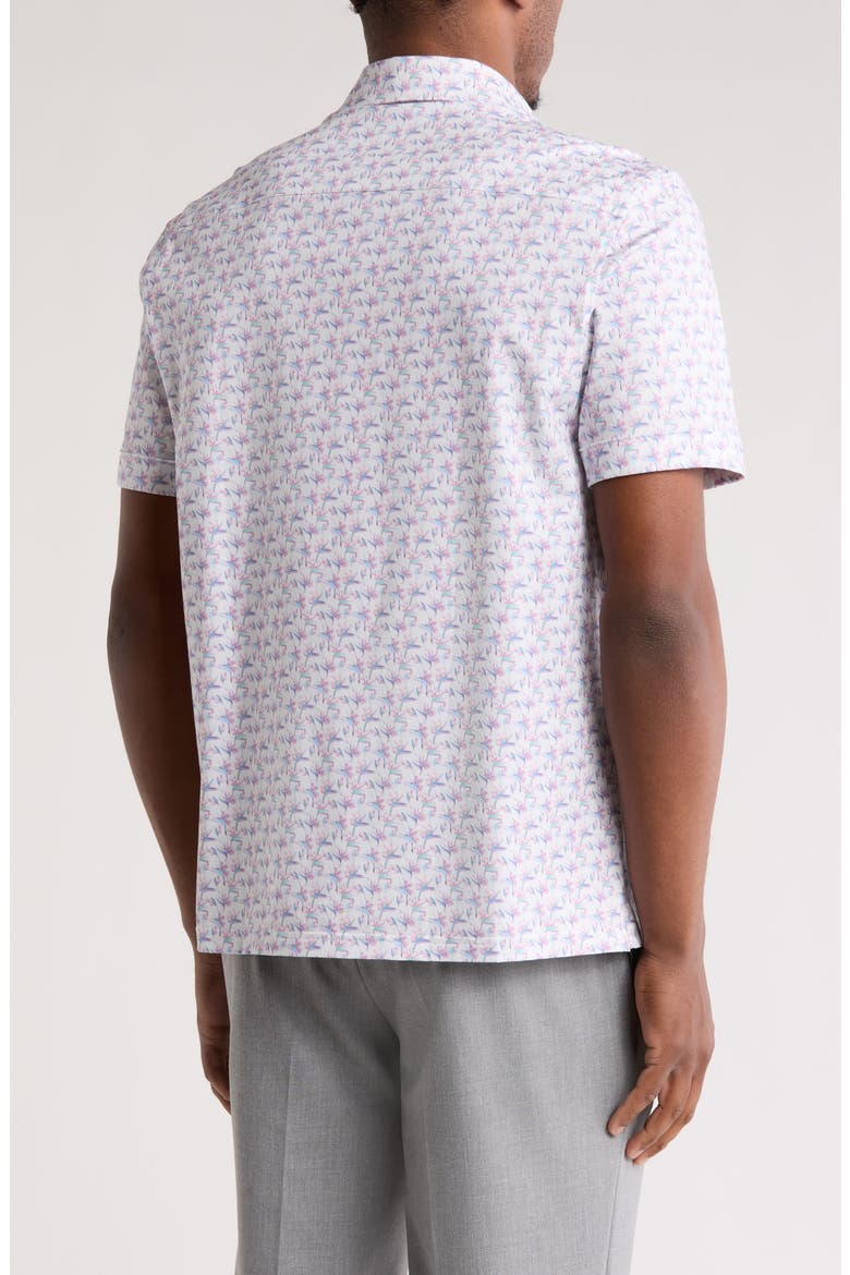 Milo OoohCotton® Floral Short Sleeve Button-Up Shirt, Alternate, color, PINK