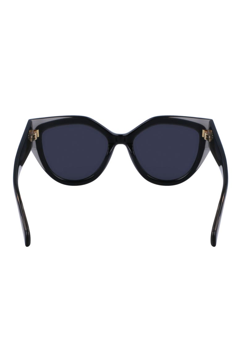 Classic Logo 53mm Cat Eye Sunglasses, Alternate, color, TRNSPRNT GREY/BLACK