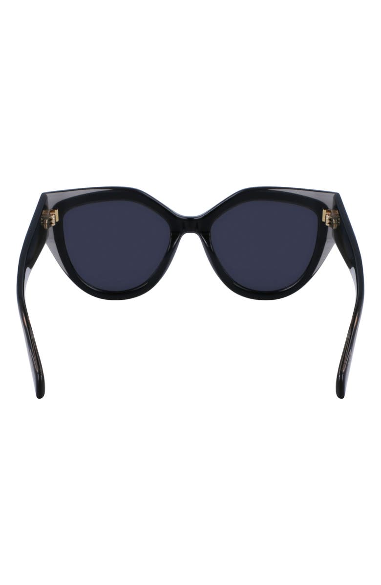 FERRAGAMO Classic Logo 53mm Cat Eye Sunglasses, Alternate, color, Trnsprnt Grey/Black