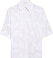 Michael Kors Collection Floral Cotton Jacquard Button-Up Shirt
