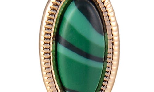 Rachel Roy Open Ring Drop Earrings In Green