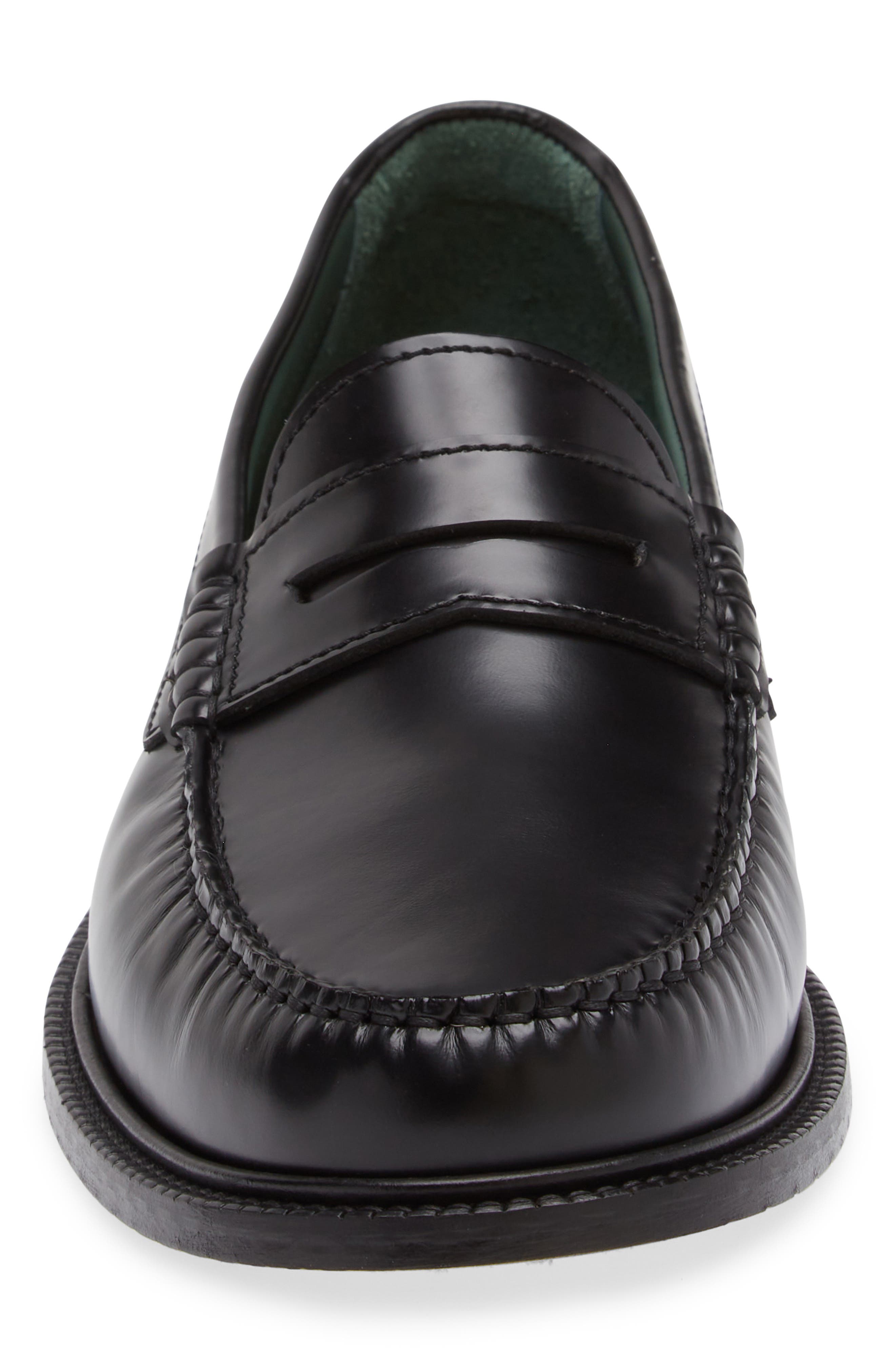 VINNY'S Yardee Penny Loafer, Alternate, color, Black Polido Leather