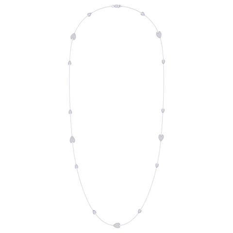 Avani Raindrop Layered Sterling Silver Diamond Necklace