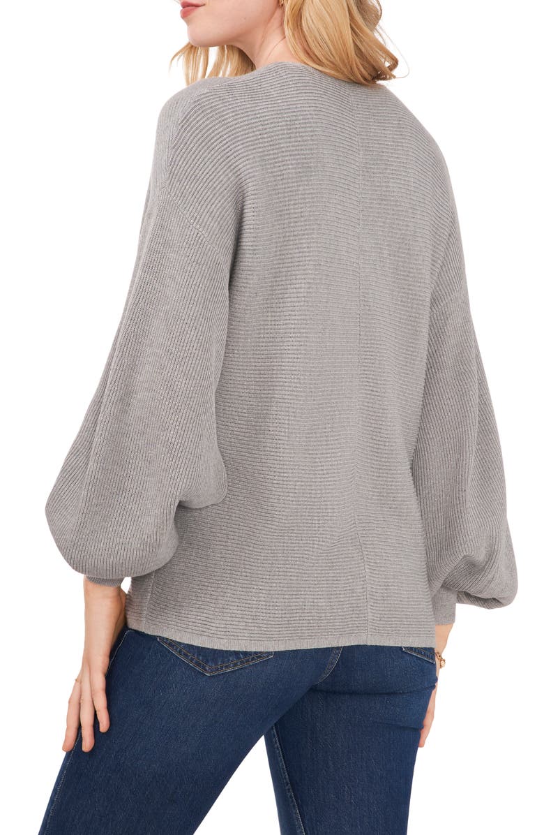 1.STATE Ribbed Balloon Sleeve Cotton Blend Sweater, Alternate, color,