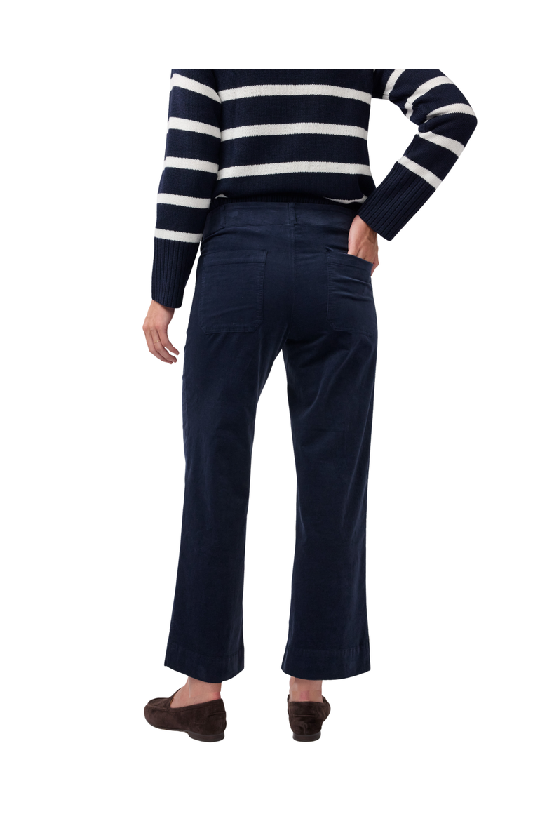 Stretch Cord Ankle Maternity Pant, Alternate, color, Navy