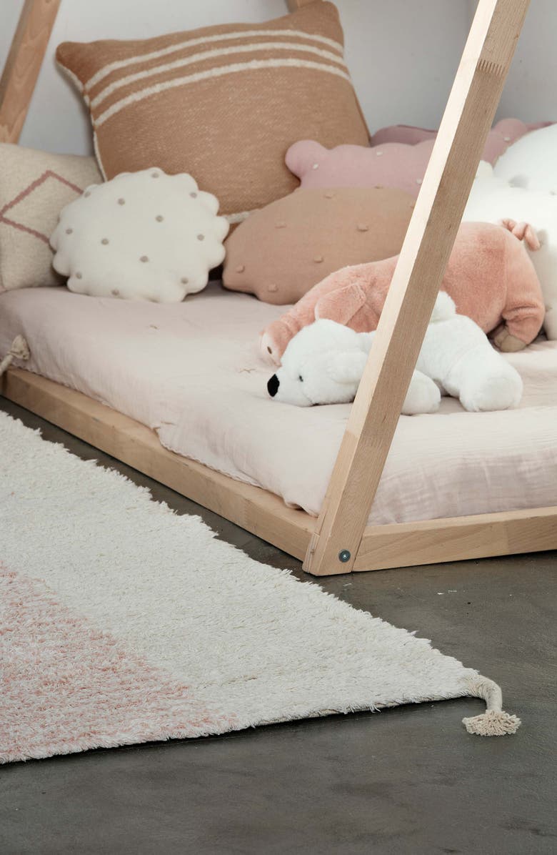 Lorena Canals Set of 2 Stripe Knit Cushions, Alternate, color, Powder / Natural