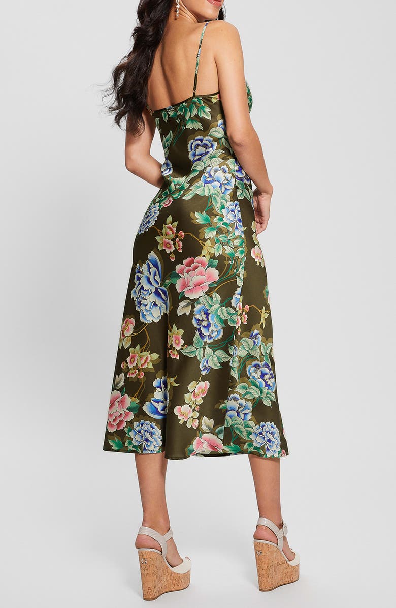 GUESS Akilina Satin Midi Slipdress, Alternate, color,