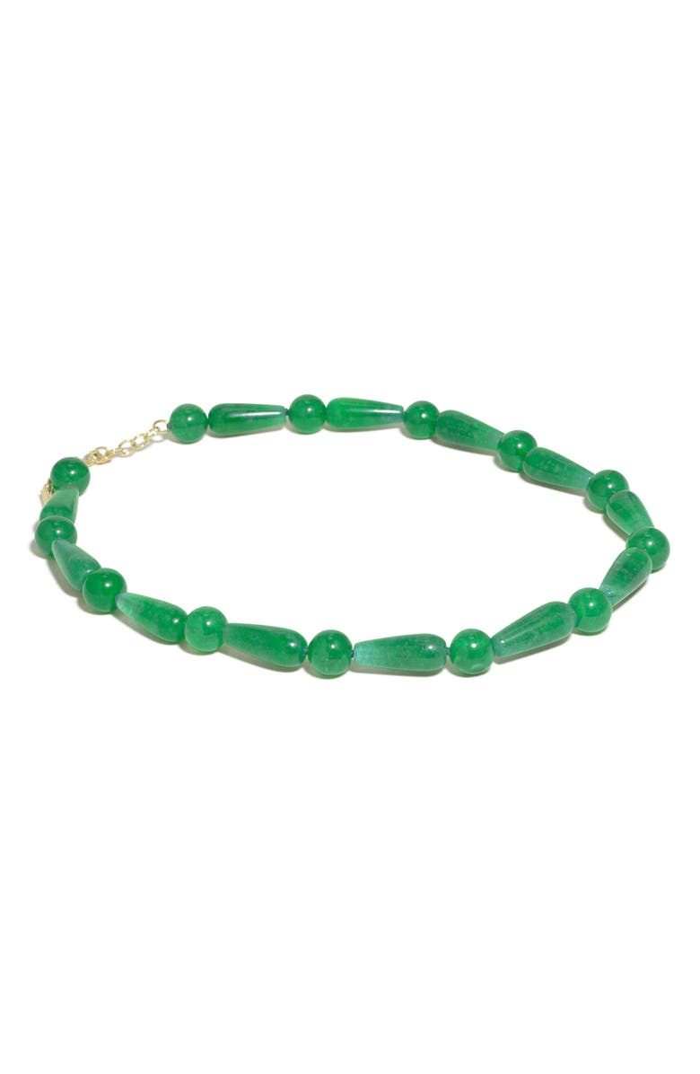 COMPLETEDWORKS The Depths of Time Chalcedony Beaded Necklace, Alternate, color, Green Gold Plated