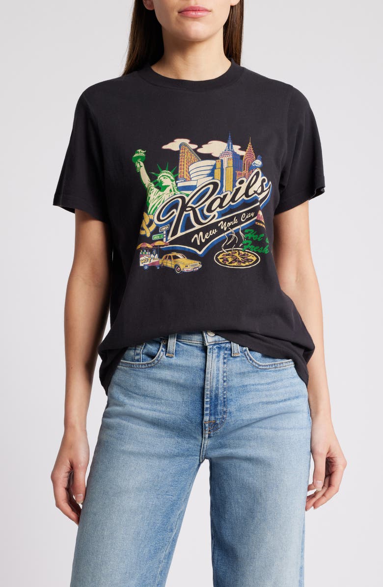 Rails NYC Cotton Graphic T-Shirt, Main, color, Rails New York