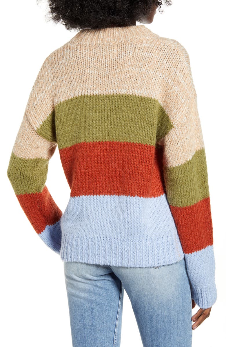J.O.A. Multi Stripe Sweater, Alternate, color, 