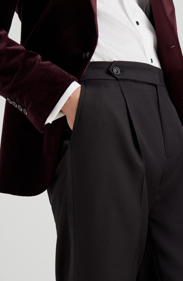 Brunello Cucinelli Tuxedo trousers, Alternate, color, Black