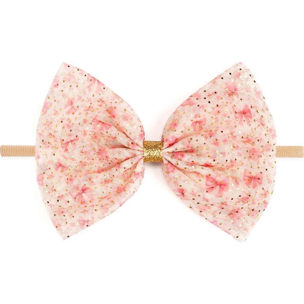 Sweet Wink Ditsy Floral Tulle Bow Baby Headband In Multicolor