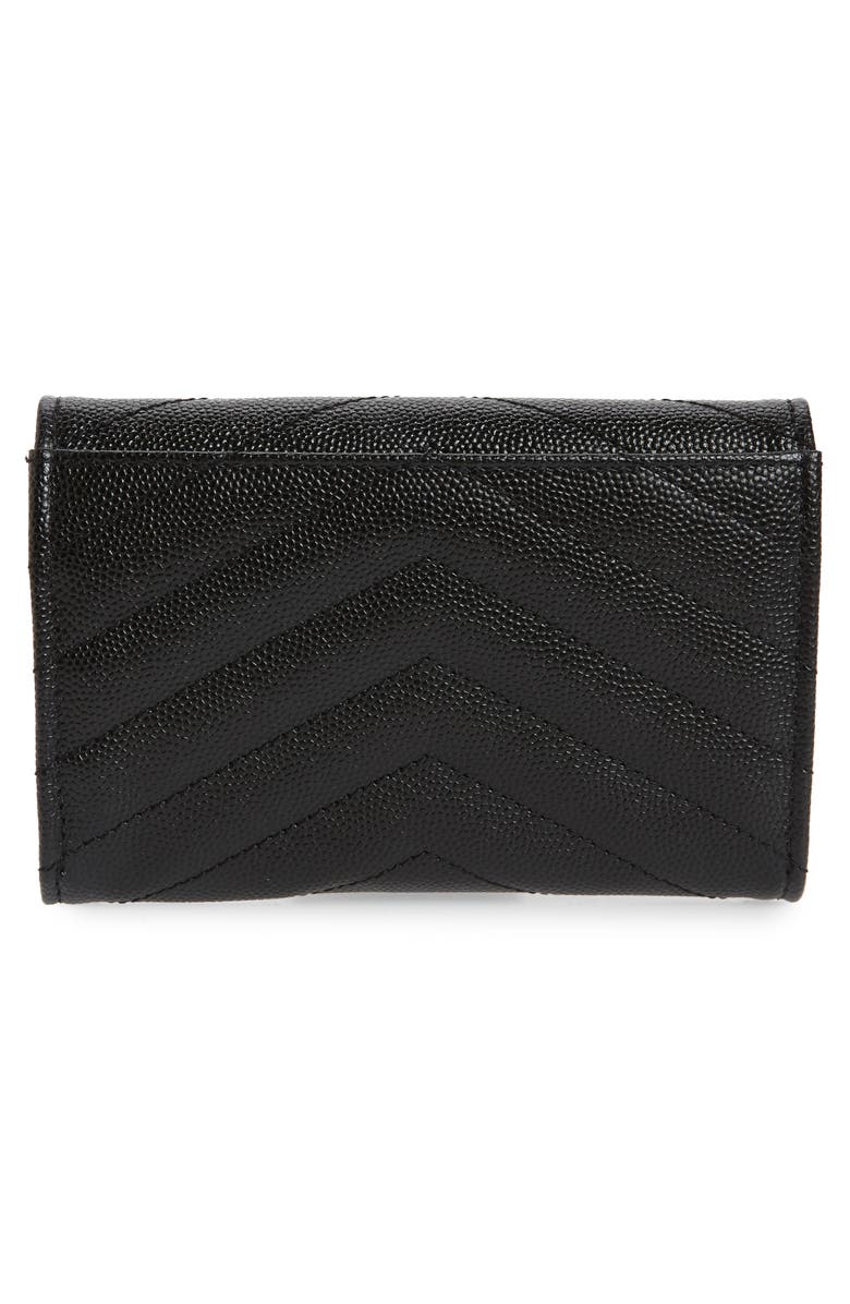 Saint Laurent Monogram Quilted Leather French Wallet, Alternate, color, 