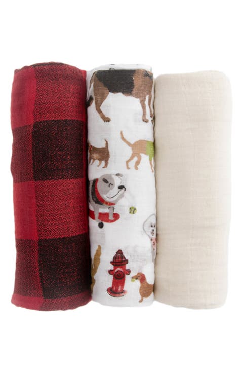 3-Pack Cotton Muslin Swaddle Blankets