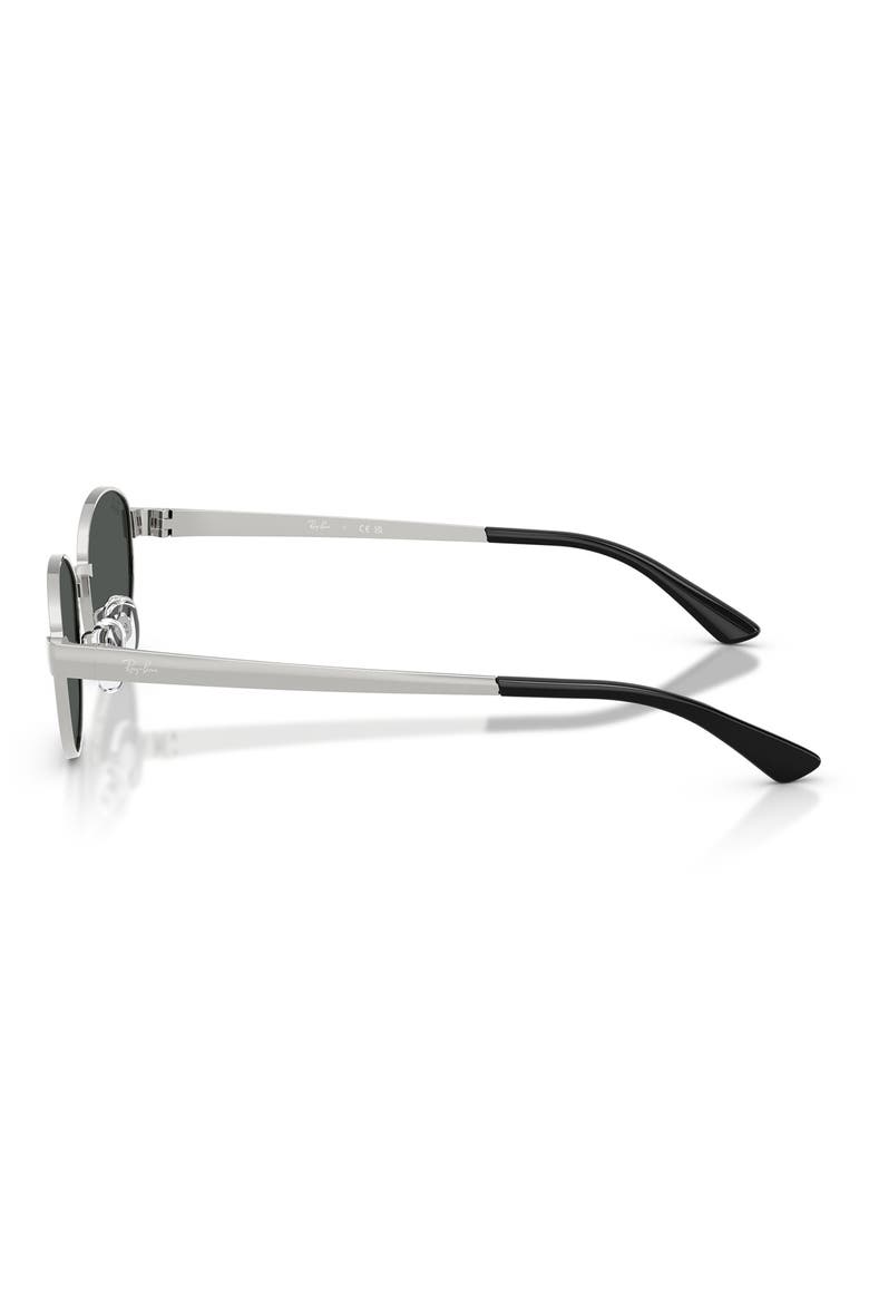 55mm Oval Sunglasses, Alternate, color, SILVER / DARK GREY