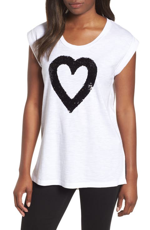Sequin Heart Top