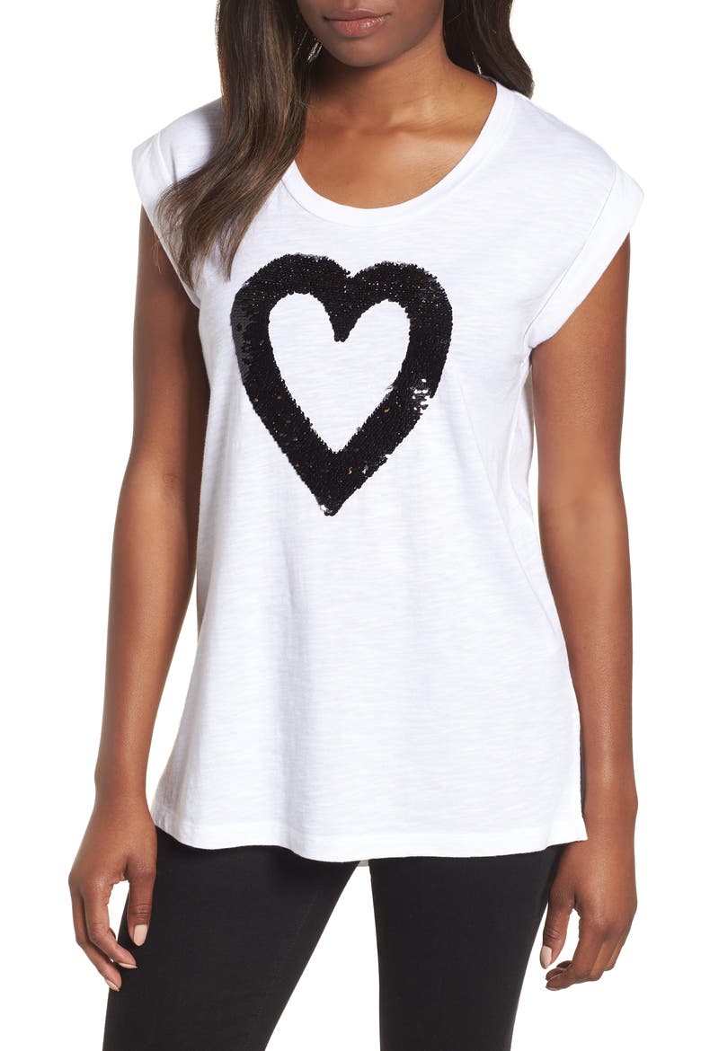 Sequin Heart Top video