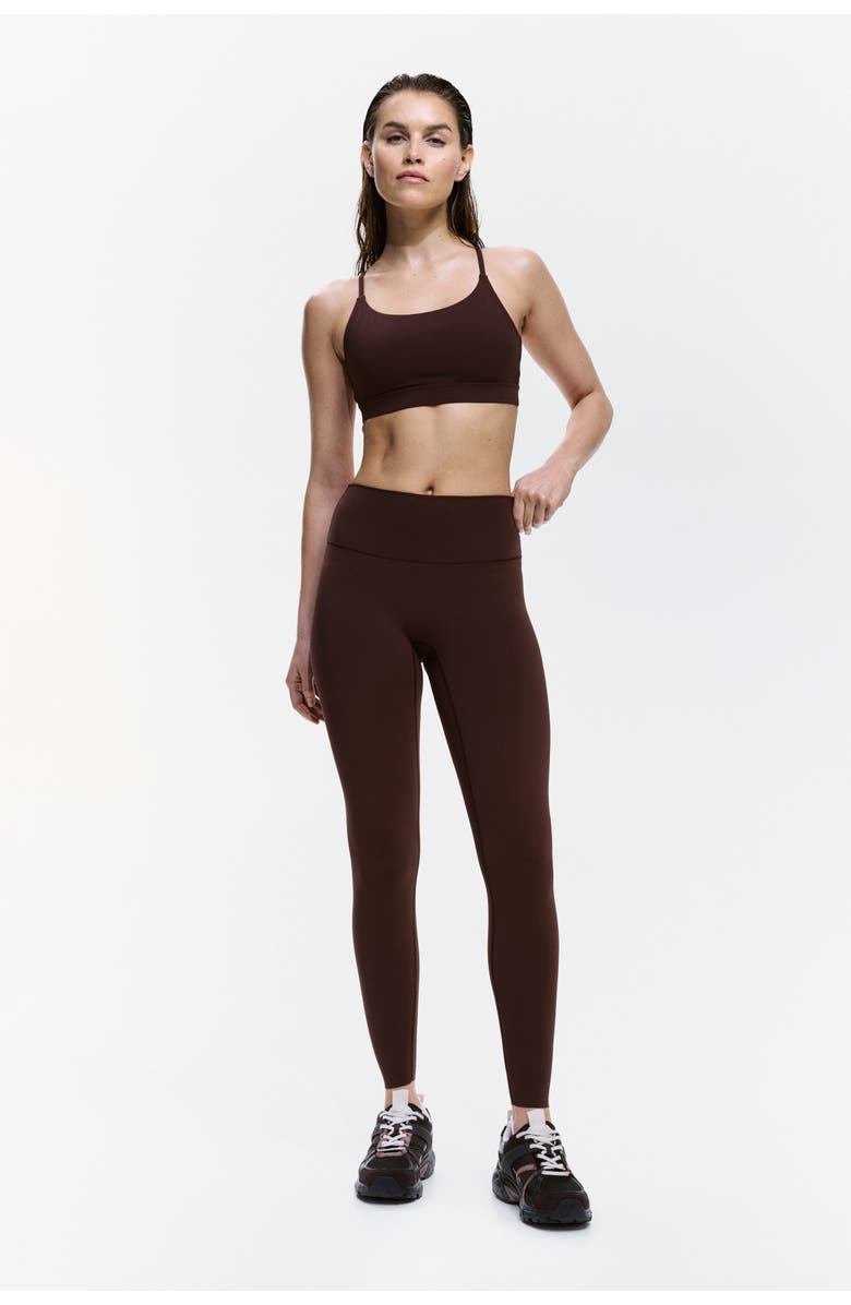 H&M Sculptmove high-waist leggings, Main, color, Warm Brown
